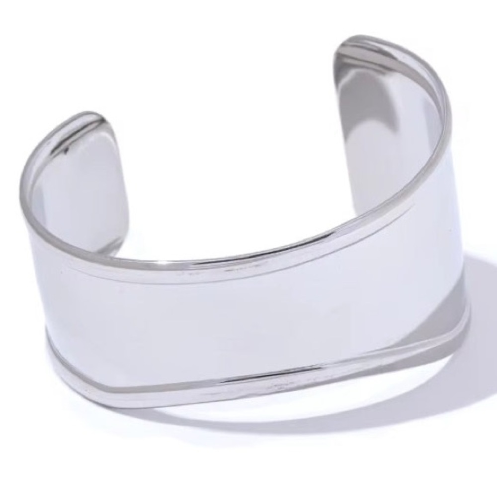 Sleek Silver Cuff Bracelet